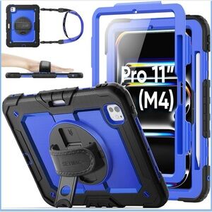 iPad Pro 11” Heavy Duty Protective Case M5 2025/M4 2024 - Blue